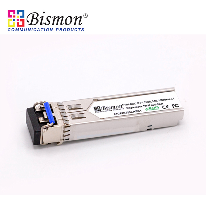 MiniGBIC,SFP 1000BaseLX, SM, 3.3V, LC Port, 10KM Bismon